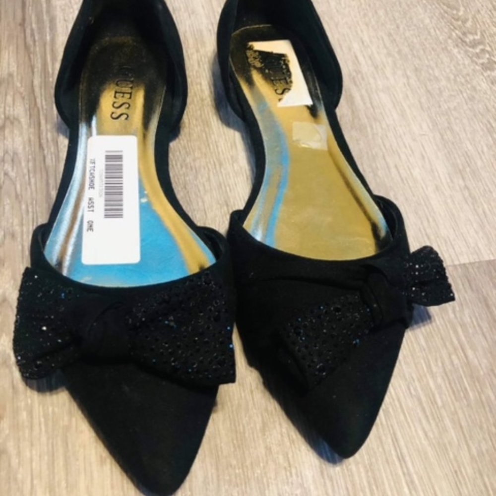 Guess, Pointed Toe Ballet Flats Black size 6.5